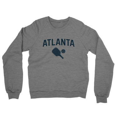 Atlanta Pickleball Midweight French Terry Crewneck Sweatshirt-Graphite Heather-Allegiant Goods Co. Vintage Sports Apparel