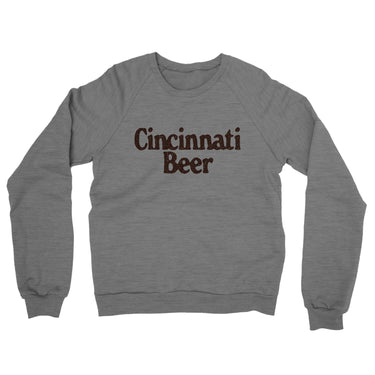 Cincinnati Beer Midweight French Terry Crewneck Sweatshirt-Allegiant Goods Co. Vintage Sports Apparel