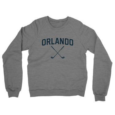 Orlando Golf Midweight French Terry Crewneck Sweatshirt-Graphite Heather-Allegiant Goods Co. Vintage Sports Apparel