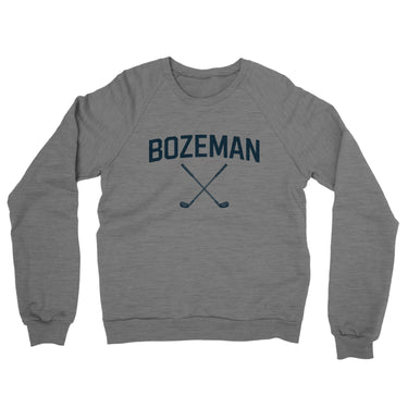 Bozeman Golf Midweight French Terry Crewneck Sweatshirt-Graphite Heather-Allegiant Goods Co. Vintage Sports Apparel