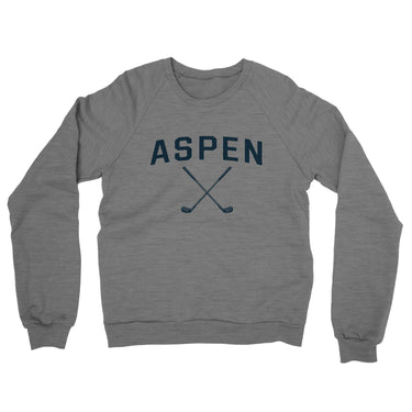 Aspen Golf Midweight French Terry Crewneck Sweatshirt-Graphite Heather-Allegiant Goods Co. Vintage Sports Apparel