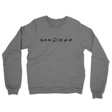 San Diego Friends Midweight French Terry Crewneck Sweatshirt-Allegiant Goods Co. Vintage Sports Apparel