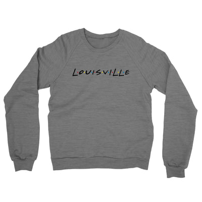 Louisville Friends Midweight French Terry Crewneck Sweatshirt-Graphite Heather-Allegiant Goods Co. Vintage Sports Apparel
