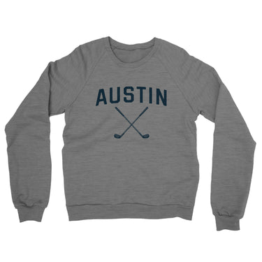 Austin Golf Midweight French Terry Crewneck Sweatshirt-Graphite Heather-Allegiant Goods Co. Vintage Sports Apparel