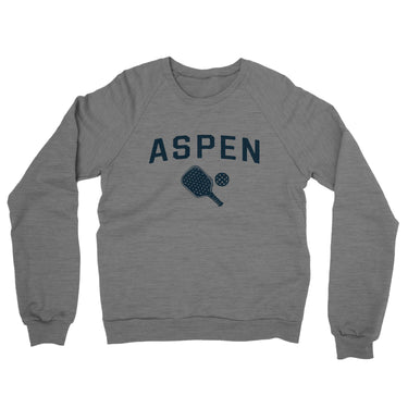 Aspen Pickleball Midweight French Terry Crewneck Sweatshirt-Graphite Heather-Allegiant Goods Co. Vintage Sports Apparel