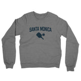 Santa Monica Pickleball Midweight French Terry Crewneck Sweatshirt-Graphite Heather-Allegiant Goods Co. Vintage Sports Apparel