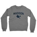 Madison Pickleball Midweight French Terry Crewneck Sweatshirt-Graphite Heather-Allegiant Goods Co. Vintage Sports Apparel
