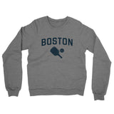 Boston Pickleball Midweight French Terry Crewneck Sweatshirt-Graphite Heather-Allegiant Goods Co. Vintage Sports Apparel