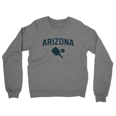 Arizona Pickleball Midweight French Terry Crewneck Sweatshirt-Graphite Heather-Allegiant Goods Co. Vintage Sports Apparel