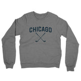 Chicago Golf Midweight French Terry Crewneck Sweatshirt-Graphite Heather-Allegiant Goods Co. Vintage Sports Apparel