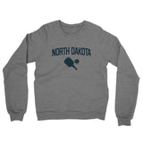 North Dakota Pickleball Midweight French Terry Crewneck Sweatshirt-Graphite Heather-Allegiant Goods Co. Vintage Sports Apparel