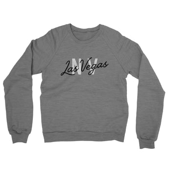 Las Vegas Nv Overprinted Midweight French Terry Crewneck Sweatshirt-Allegiant Goods Co. Vintage Sports Apparel