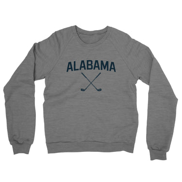 Alabama Golf Midweight French Terry Crewneck Sweatshirt-Graphite Heather-Allegiant Goods Co. Vintage Sports Apparel