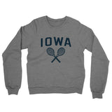 Iowa Tennis Midweight French Terry Crewneck Sweatshirt-Graphite Heather-Allegiant Goods Co. Vintage Sports Apparel