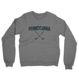 Pennsylvania Golf Midweight French Terry Crewneck Sweatshirt-Graphite Heather-Allegiant Goods Co. Vintage Sports Apparel