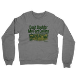 Don't Boulder My Fort Collins Midweight French Terry Crewneck Sweatshirt-Graphite Heather-Allegiant Goods Co. Vintage Sports Apparel