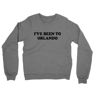 I've Been To Orlando Midweight French Terry Crewneck Sweatshirt-Graphite Heather-Allegiant Goods Co. Vintage Sports Apparel