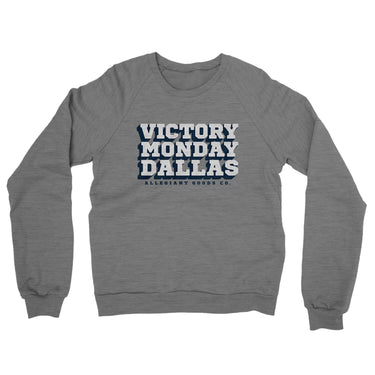 Victory Monday Dallas Midweight French Terry Crewneck Sweatshirt-Allegiant Goods Co. Vintage Sports Apparel