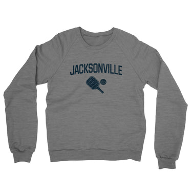 Jacksonville Pickleball Midweight French Terry Crewneck Sweatshirt-Graphite Heather-Allegiant Goods Co. Vintage Sports Apparel