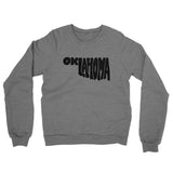Oklahoma State Shape Text Midweight French Terry Crewneck Sweatshirt-Graphite Heather-Allegiant Goods Co. Vintage Sports Apparel