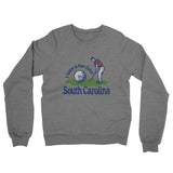 I Have A Tee Time In South Carolina Midweight French Terry Crewneck Sweatshirt-Graphite Heather-Allegiant Goods Co. Vintage Sports Apparel
