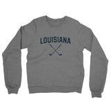 Louisiana Golf Midweight French Terry Crewneck Sweatshirt-Graphite Heather-Allegiant Goods Co. Vintage Sports Apparel