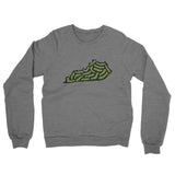 Kentucky Golf Course Midweight French Terry Crewneck Sweatshirt-Graphite Heather-Allegiant Goods Co. Vintage Sports Apparel