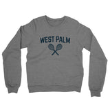 West Palm Tennis Midweight French Terry Crewneck Sweatshirt-Graphite Heather-Allegiant Goods Co. Vintage Sports Apparel