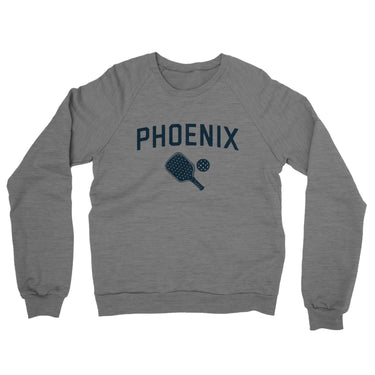 Phoenix Pickleball Midweight French Terry Crewneck Sweatshirt-Graphite Heather-Allegiant Goods Co. Vintage Sports Apparel