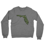 Florida Golf Course Midweight French Terry Crewneck Sweatshirt-Graphite Heather-Allegiant Goods Co. Vintage Sports Apparel