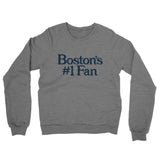 Boston's Number 1 Fan Midweight French Terry Crewneck Sweatshirt-Allegiant Goods Co. Vintage Sports Apparel