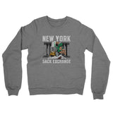 New York Sack Exchange Midweight French Terry Crewneck Sweatshirt-Graphite Heather-Allegiant Goods Co. Vintage Sports Apparel