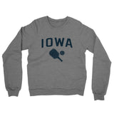 Iowa Pickleball Midweight French Terry Crewneck Sweatshirt-Graphite Heather-Allegiant Goods Co. Vintage Sports Apparel