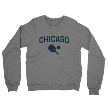 Chicago Pickleball Midweight French Terry Crewneck Sweatshirt-Graphite Heather-Allegiant Goods Co. Vintage Sports Apparel