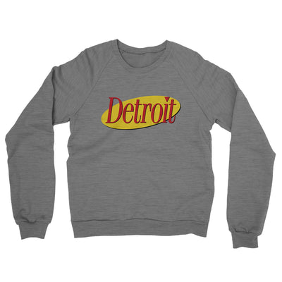 Detroit Seinfeld Midweight French Terry Crewneck Sweatshirt-Graphite Heather-Allegiant Goods Co. Vintage Sports Apparel
