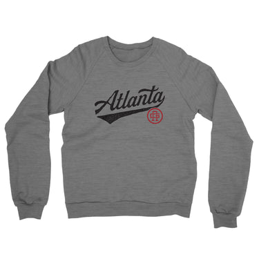 Atlanta Vintage Script Midweight French Terry Crewneck Sweatshirt-Allegiant Goods Co. Vintage Sports Apparel