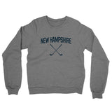 New Hampshire Golf Midweight French Terry Crewneck Sweatshirt-Graphite Heather-Allegiant Goods Co. Vintage Sports Apparel