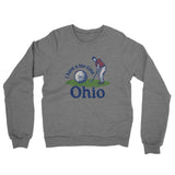 I Have A Tee Time In Ohio Midweight French Terry Crewneck Sweatshirt-Graphite Heather-Allegiant Goods Co. Vintage Sports Apparel