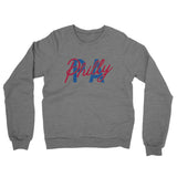 Philly Pa Overprinted Midweight French Terry Crewneck Sweatshirt-Graphite Heather-Allegiant Goods Co. Vintage Sports Apparel