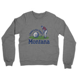 I Have A Tee Time In Montana Midweight French Terry Crewneck Sweatshirt-Graphite Heather-Allegiant Goods Co. Vintage Sports Apparel