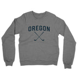 Oregon Golf Midweight French Terry Crewneck Sweatshirt-Graphite Heather-Allegiant Goods Co. Vintage Sports Apparel