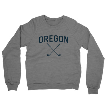 Oregon Golf Midweight French Terry Crewneck Sweatshirt-Graphite Heather-Allegiant Goods Co. Vintage Sports Apparel