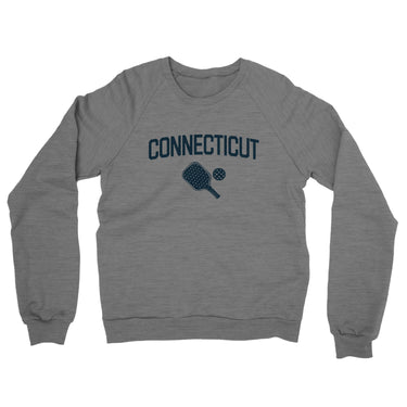 Connecticut Pickleball Midweight French Terry Crewneck Sweatshirt-Graphite Heather-Allegiant Goods Co. Vintage Sports Apparel