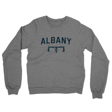 Albany Cycling Midweight French Terry Crewneck Sweatshirt-Graphite Heather-Allegiant Goods Co. Vintage Sports Apparel