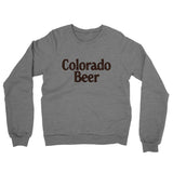 Colorado Beer Midweight French Terry Crewneck Sweatshirt-Graphite Heather-Allegiant Goods Co. Vintage Sports Apparel