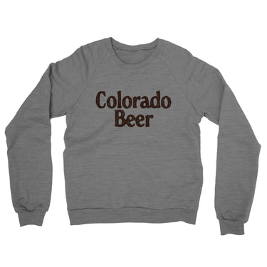 Colorado Beer Midweight French Terry Crewneck Sweatshirt-Graphite Heather-Allegiant Goods Co. Vintage Sports Apparel