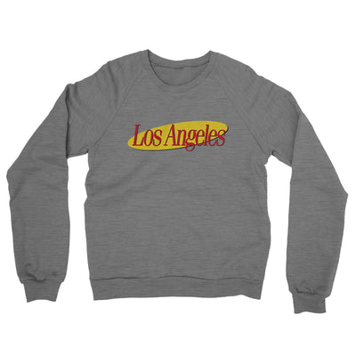 Los Angeles Seinfeld Midweight French Terry Crewneck Sweatshirt-Graphite Heather-Allegiant Goods Co. Vintage Sports Apparel