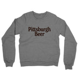 Pittsburgh Beer Midweight French Terry Crewneck Sweatshirt-Graphite Heather-Allegiant Goods Co. Vintage Sports Apparel