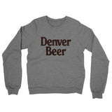 Denver Beer Midweight French Terry Crewneck Sweatshirt-Graphite Heather-Allegiant Goods Co. Vintage Sports Apparel
