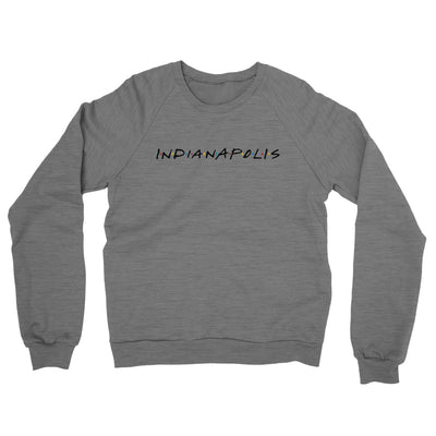 Indianapolis Friends Midweight French Terry Crewneck Sweatshirt-Graphite Heather-Allegiant Goods Co. Vintage Sports Apparel
